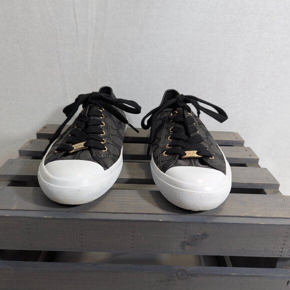 NWOB Coach Signature Logo Black/Gray Tennis Shoes Size 7.5 - Picture 4 of 15